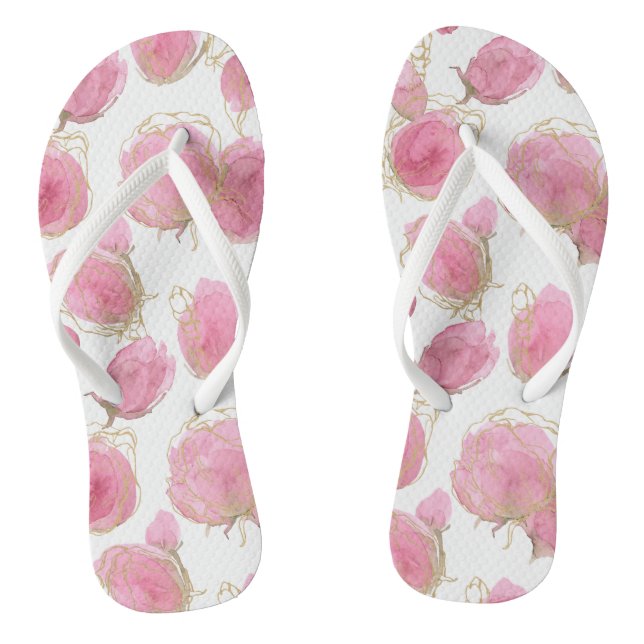 Chinelos Rosas rosas (Pé da cama)