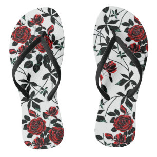 Chinelos Rosas vermelhas .