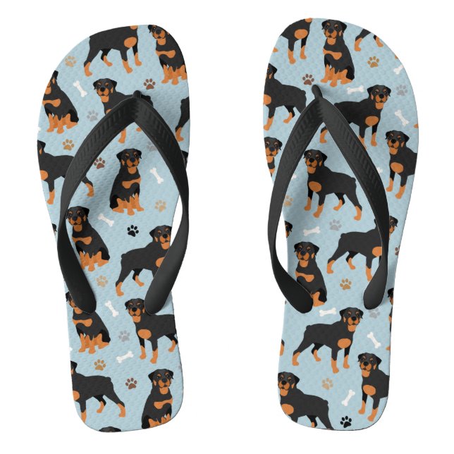 Chinelos Rottweiler Ossos e Patas Cães (Pé da cama)