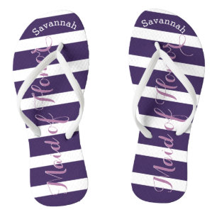 Chinelos Roxo de Madrinha de casamento Personalizado ou Qua