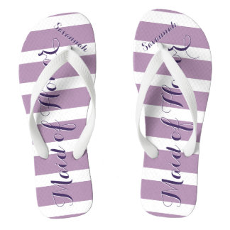 Chinelos Roxo de Madrinha de casamento Personalizado ou Qua