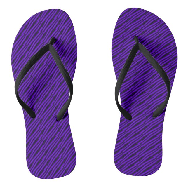 Chinelos Roxos e Pretos Femininos (Pé da cama)