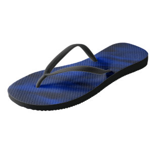 Chinelos Royal_azul_preto_abstrato_zazzle_growshop