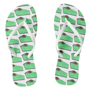 Chinelos Rua de pimenta verde do gafanhoto. Dia do papai