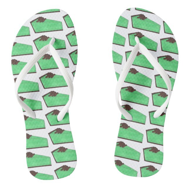 Chinelos Rua de pimenta verde do gafanhoto. Dia do papai (Pé da cama)