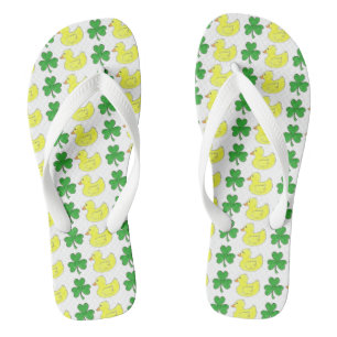 Chinelos Rua de Shamrock do Pato Sortudo.