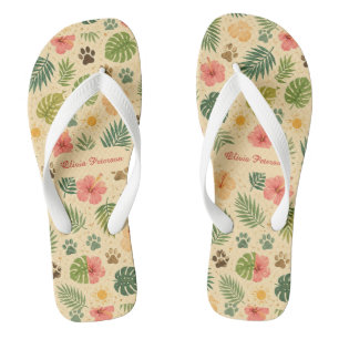 Chinelos Sandalha de Verão com Nome Personalizado Para Aman