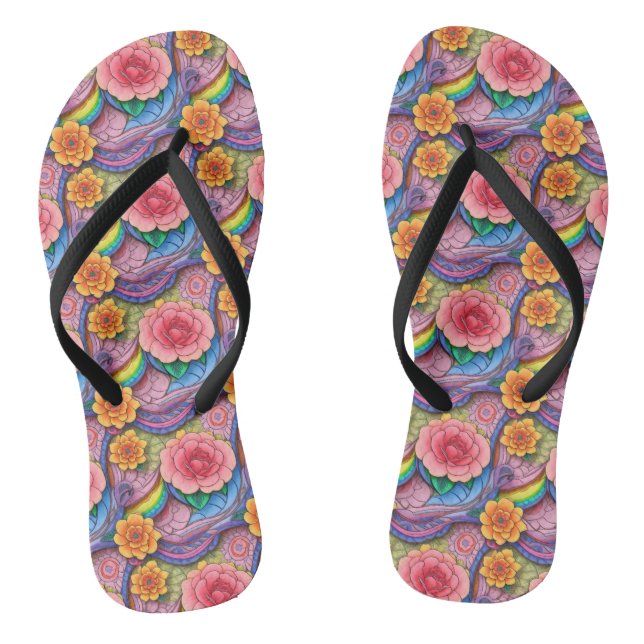 Chinelos Sapatilhas de Flip Flops com Alças Finas e Padrão  (Pé da cama)