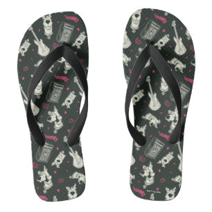 Chinelos Scooby-Doo Punk Guitar e Padrão Amp