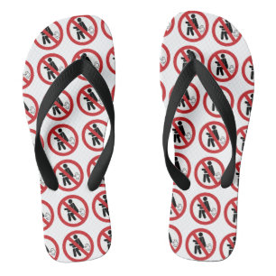 Chinelos SEM Fartura ⚠ Sinal De Banheiro Tailandês Engraçad