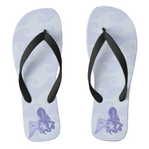 Chinelos Sereia Sentada Azul