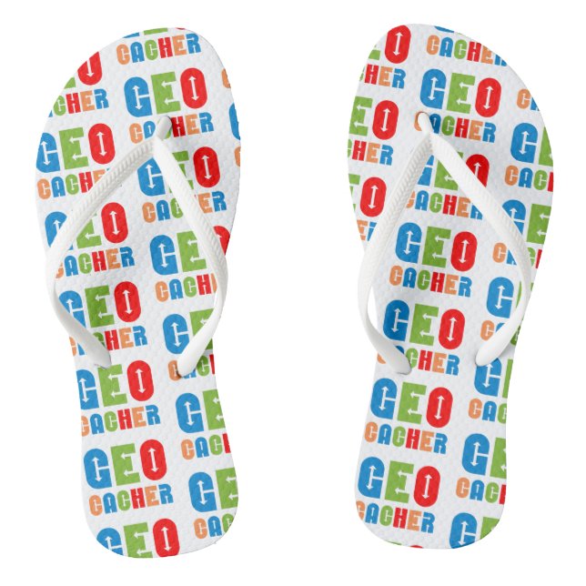 Chinelos Setas Coloridas Geocacher (Pé da cama)