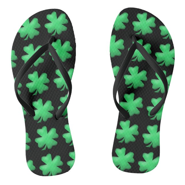 Chinelos Shamrock irlandês bonito (Pé da cama)
