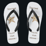 Chinelos Siga os seus sonhos com a aquarela Seatime Starfis<br><div class="desc">Siga a sua aquarela dos sonhos,  Seatime Starfish,  Cute Romântico. Você pode encontrar aqueles correspondentes para este design na minha coleção. Itens correspondentes disponíveis.</div>