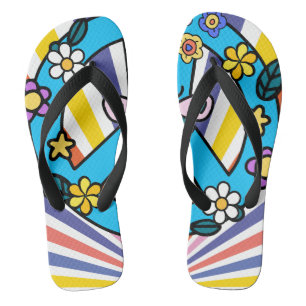 Chinelos Símbolo de Paz Retro