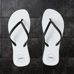 Chinelos Simples minimalista de logotipo comercial em círcu