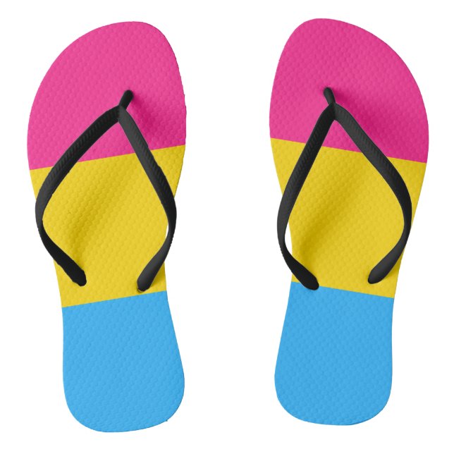 Chinelos Sinalizador do Orgulho Pansexual LGBTQ (Pé da cama)