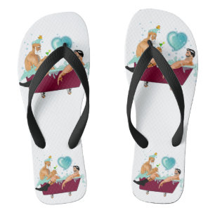 Chinelos SlipperyJoe dois homens gays amam desenho animado 