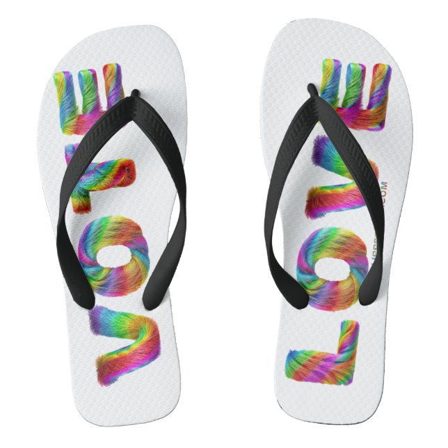 Chinelos SlipperyJoe voto amor igualdade pelo arco-íris tex (Pé da cama)