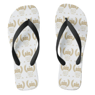 Chinelos Somente Deus Pode Me Julgar Bíblia Branco Unisex