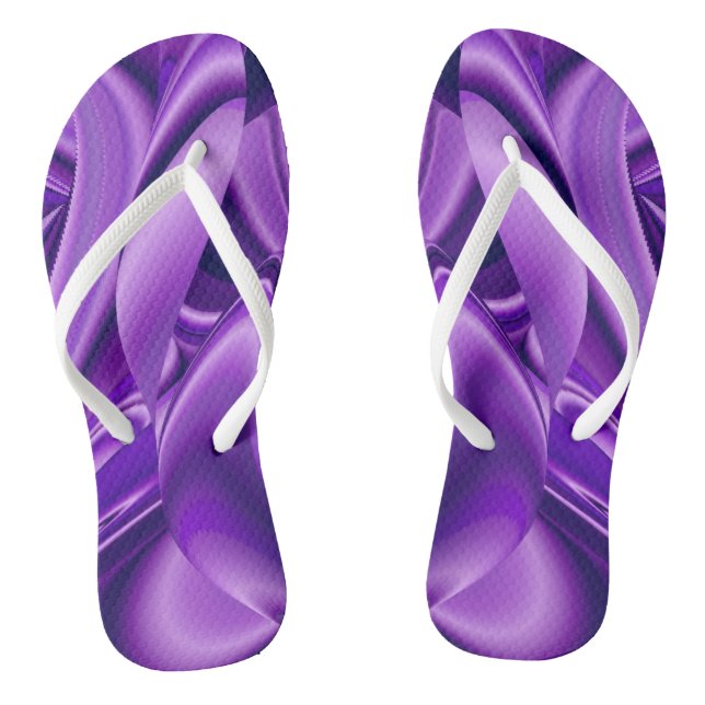 Chinelos Sonhos de Arco-Íris de Flor Roxo (Pé da cama)