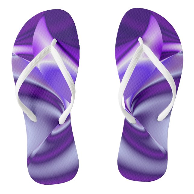 Chinelos Sonhos de Arco-Íris de Flor Roxo (Pé da cama)