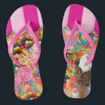 Chinelos Sorvete Candy Super Sweet Engraçado<br><div class="desc">Candy Sweet 16 chinelos engraçados Sorvetes.</div>