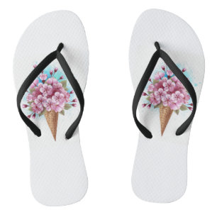 Chinelos Sorvete Waffle Rosa Sakura Cone