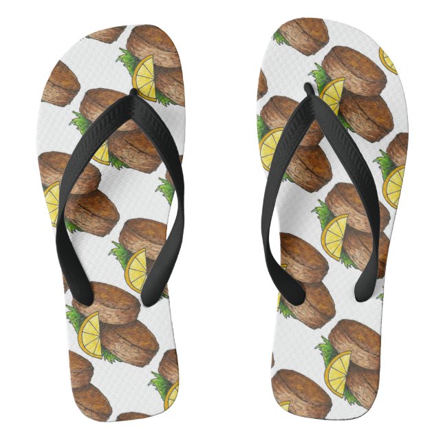 Chinelos Spicey Maryland Cakes Crabcakes Smarafood Foodie (Pé da cama)