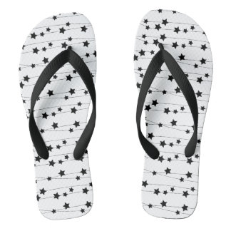 Chinelos Starry Black e White