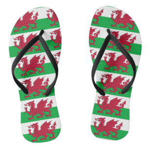 Chinelos Straps fino para adultos com Flag of Wales, UK