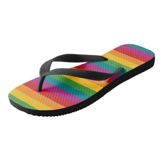 Chinelos Stripes Funky Rainbow (Inclinado)