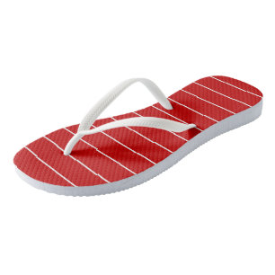 Chinelos Stripes Vermelhas e Brancas