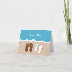 chinelos Sua e Seu Cartões de agradecimentos