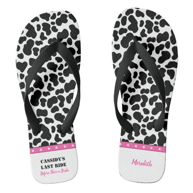 Chinelos Sua última Festa de solteira de Disco Cowgirl (Pé da cama)