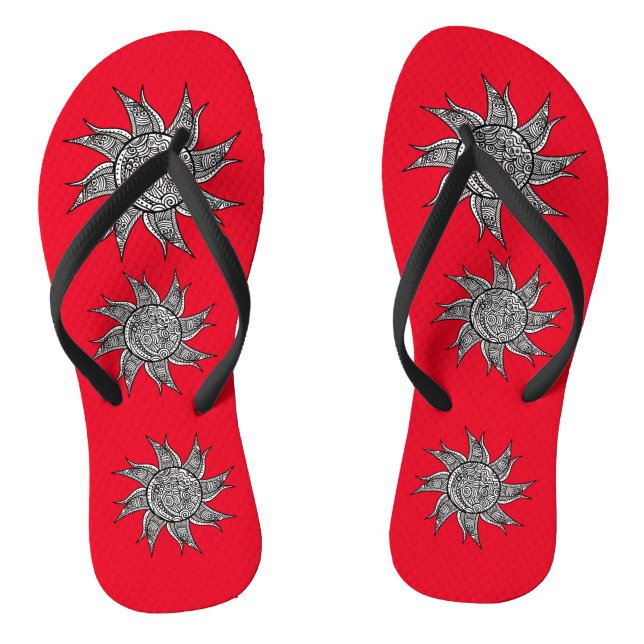 Chinelos Sun Tattoo Thunder_Cove estilo Henna (Pé da cama)
