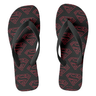 Chinelos Superman S-Shield   Logotipo vermelho