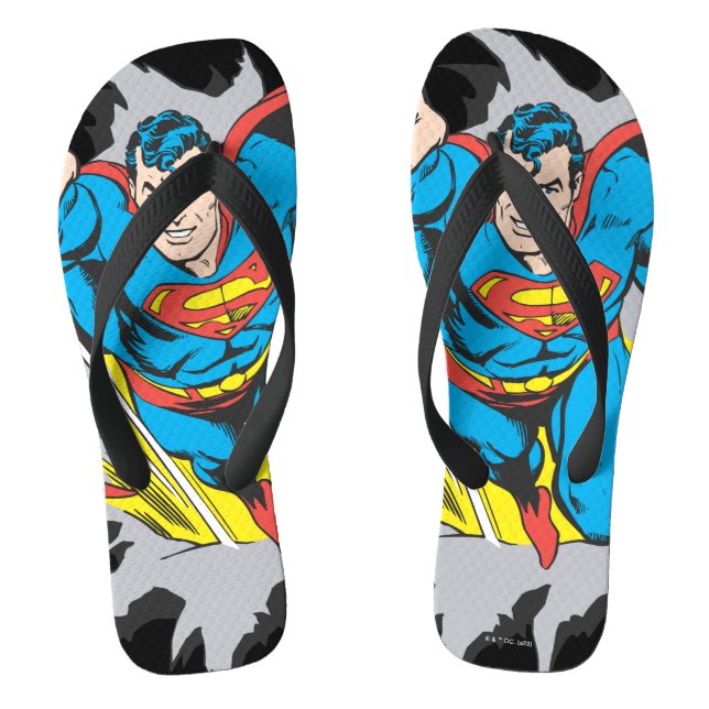 Chinelos Superman Tears Thru (Pé da cama)
