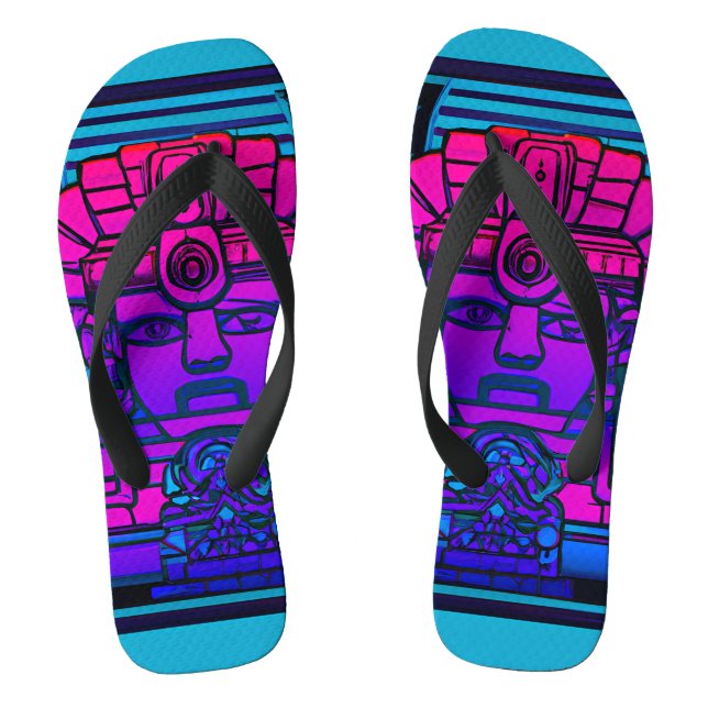 Chinelos Synthwave Pharaoh (Pé da cama)