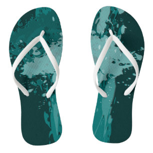 Chinelos Tabuleiro de Tinta Teal - Suprimento de Festa de c