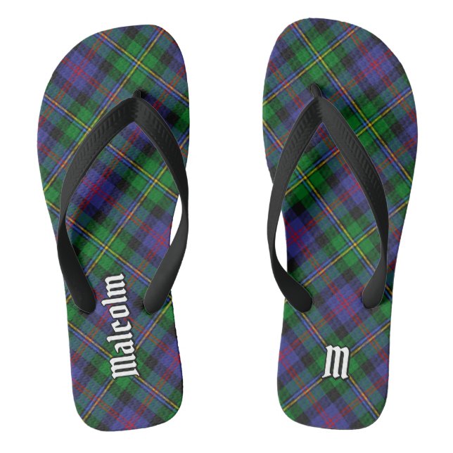 Chinelos Tartan do Clã Malcolm (Pé da cama)