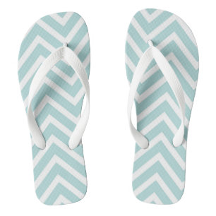 Chinelos Teal Chevron