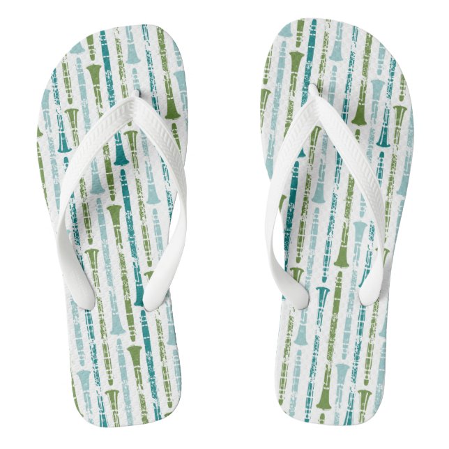 Chinelos Tema De Banda De Instrumentos Musicais Do Clarinet (Pé da cama)