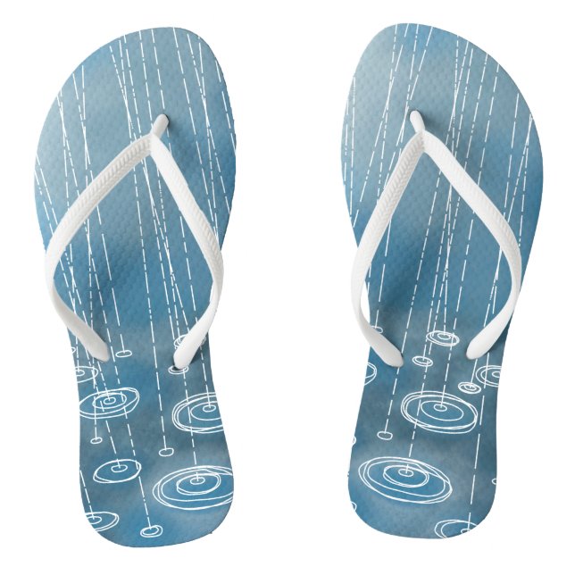 Chinelos Tempestade de chuva azul (Pé da cama)