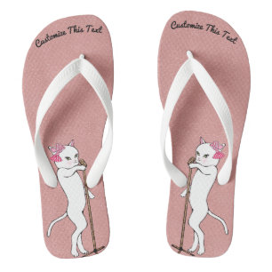 Chinelos Texto Personalizado / Brilho Rosa Dourado Vintage