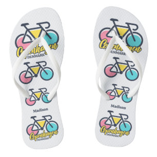 Chinelos Texto personalizado Copenhaga Dinamarca