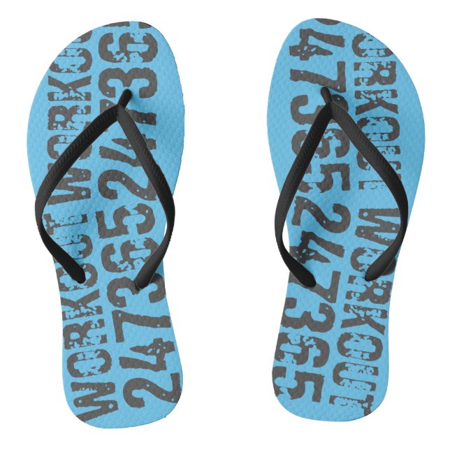 Chinelos Texto vestido e arranhado Workout 247365 azul (Pé da cama)