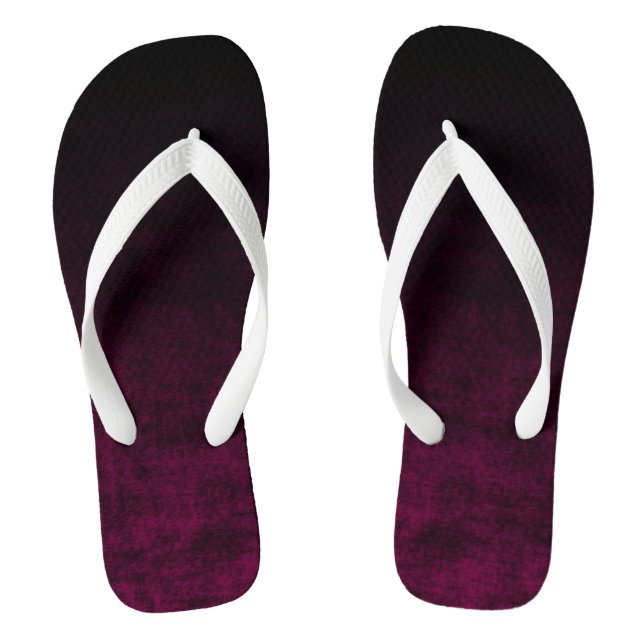 Chinelos Textura com Gradiente Preto e Magenta Escuro (Pé da cama)