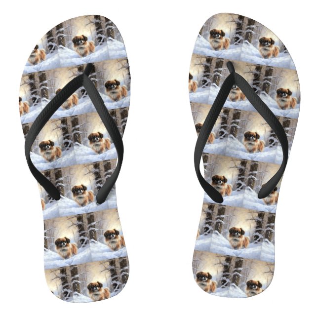 Chinelos Tibetano - Espanhol que deixe nevar o Natal (Pé da cama)