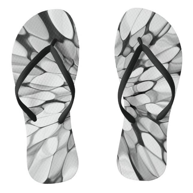 Chinelos Tie-dye preto e branco (Pé da cama)